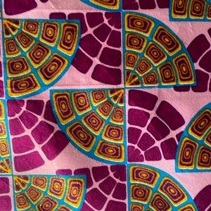 Super Batik by Golden Europe genuine African traditional wax fabric, 61/2 yards.